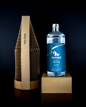 G.H.Q. Bravehound Gin with Felxi Hex gift packaging
